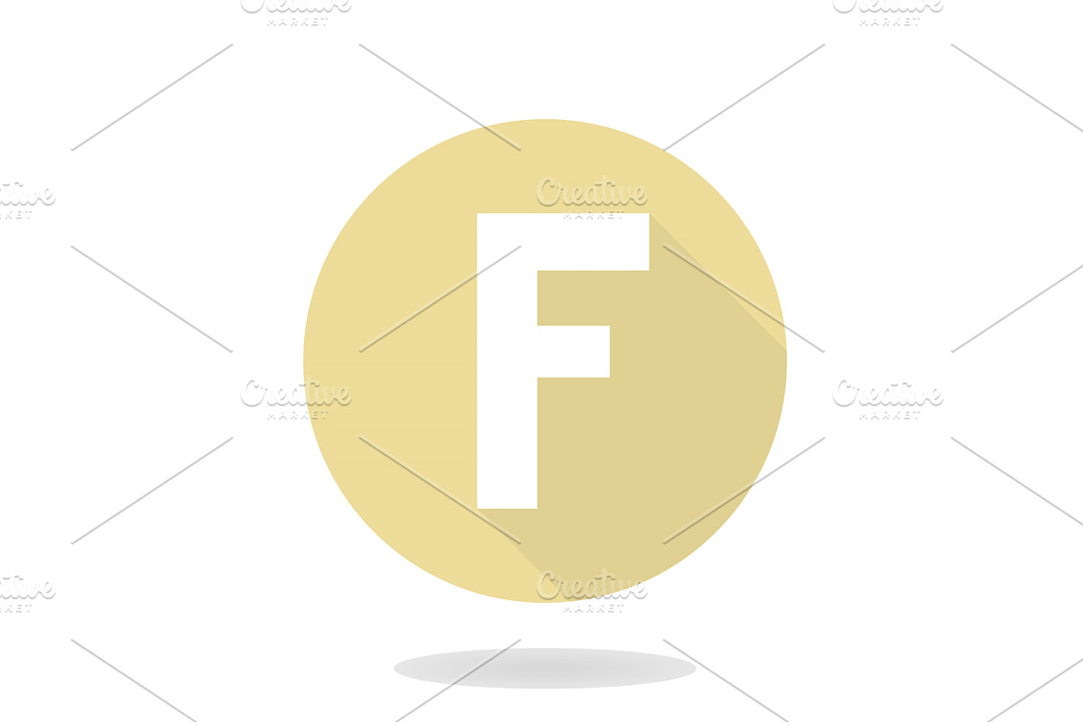 Modern Vector Flat Icon With Letter, an Outline Icon by FineArtStudio (Photo 1 of 3)