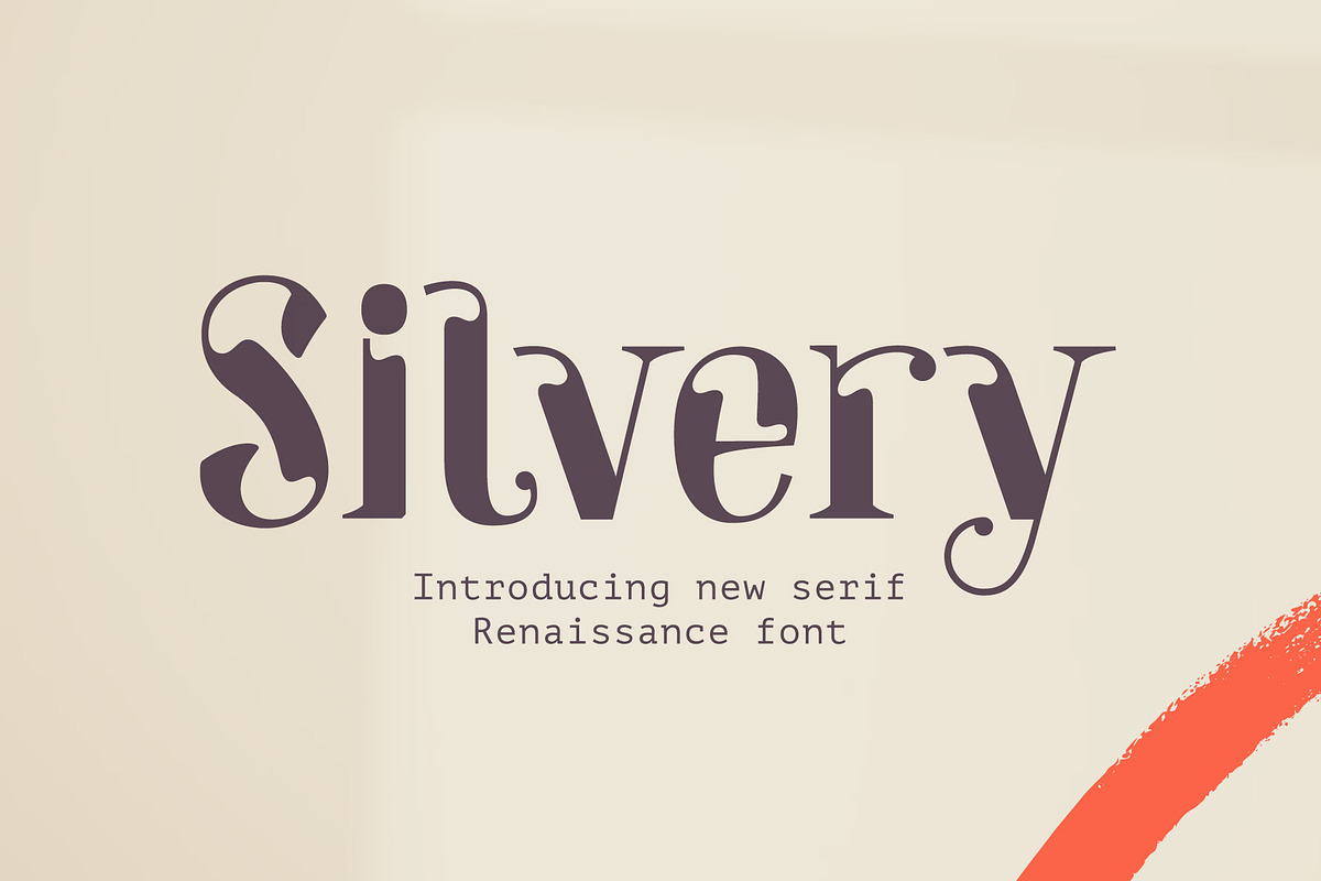 Silvery renaissance serif font, a Serif Font by kaer_shop (Photo 1 of 6)