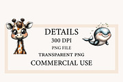 Watercolor Baby Animals Clipart, a Seasonal Illustration by Designworld (Thumbnail 4 of 8)