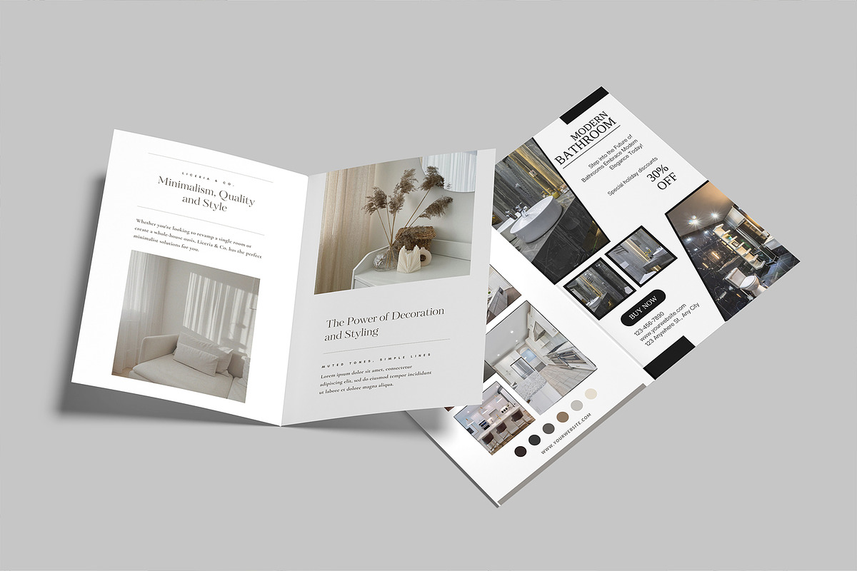 A5 Bifold Brochure Mockup, a Flyer Template by lamorastudio (Photo 5 of 11)