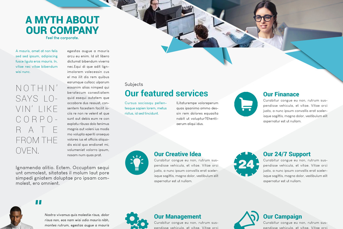 Business Trifold Brochure, a Brochure Template by Swayang (Photo 6 of 6)