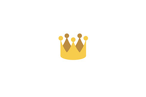 Abstract royal crown flat icon