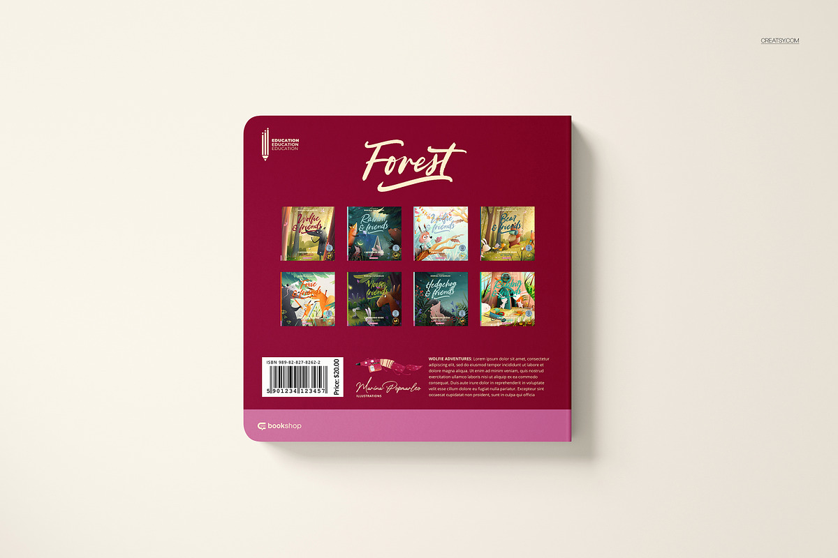 Cardboard Baby book Mockup Set, a Books & Magazine Mockup by creatsy5 (Photo 5 of 14)