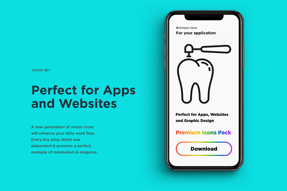 Dentist  | 16 Thin Line Icons Set, an Outline Icon by Alex Blogoodf (Photo 7 of 15)