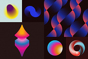 Blender 2: 160 Gradient Blend Shapes, an Object Graphic by RuleByArt (Thumbnail 4 of 23)