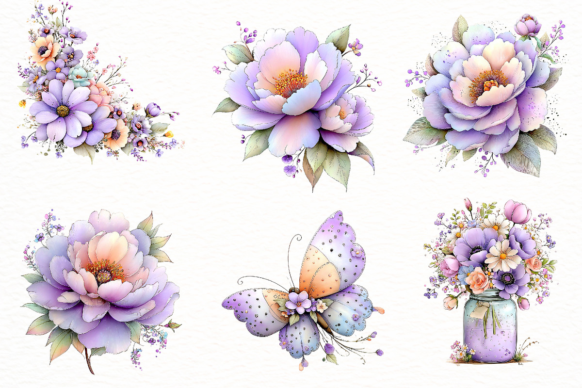Watercolor Spring clipart, an Illustration by Designworld (Photo 2 of 6)