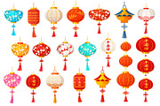 Chinese Lanterns big vector set, an Object Illustration by Art of Sun (Thumbnail 2 of 4)