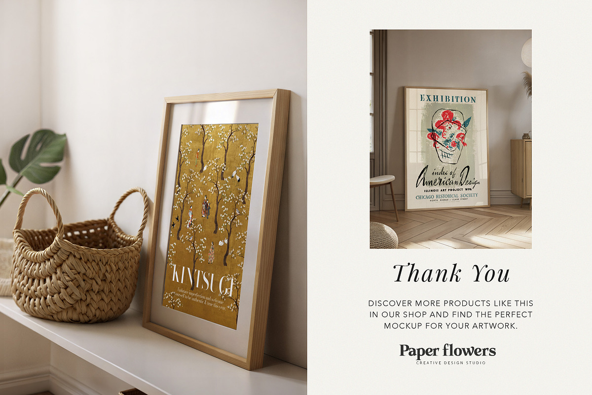 Farmhouse Boho Frame Mockup, a Mockup by Paper Flowers Studio (Photo 5 of 5)