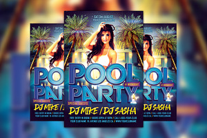 Pool Party Club Flyer Template