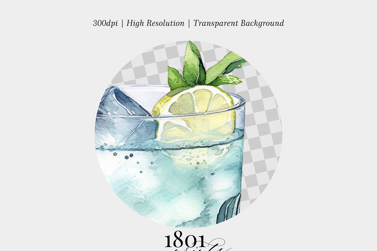 Something Blue Wedding Cocktail, an Illustration by 1801Prints (Photo 4 of 4)