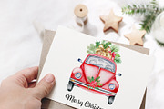 Classic christmas cars set, an Illustration by svetodesign (Thumbnail 4 of 10)