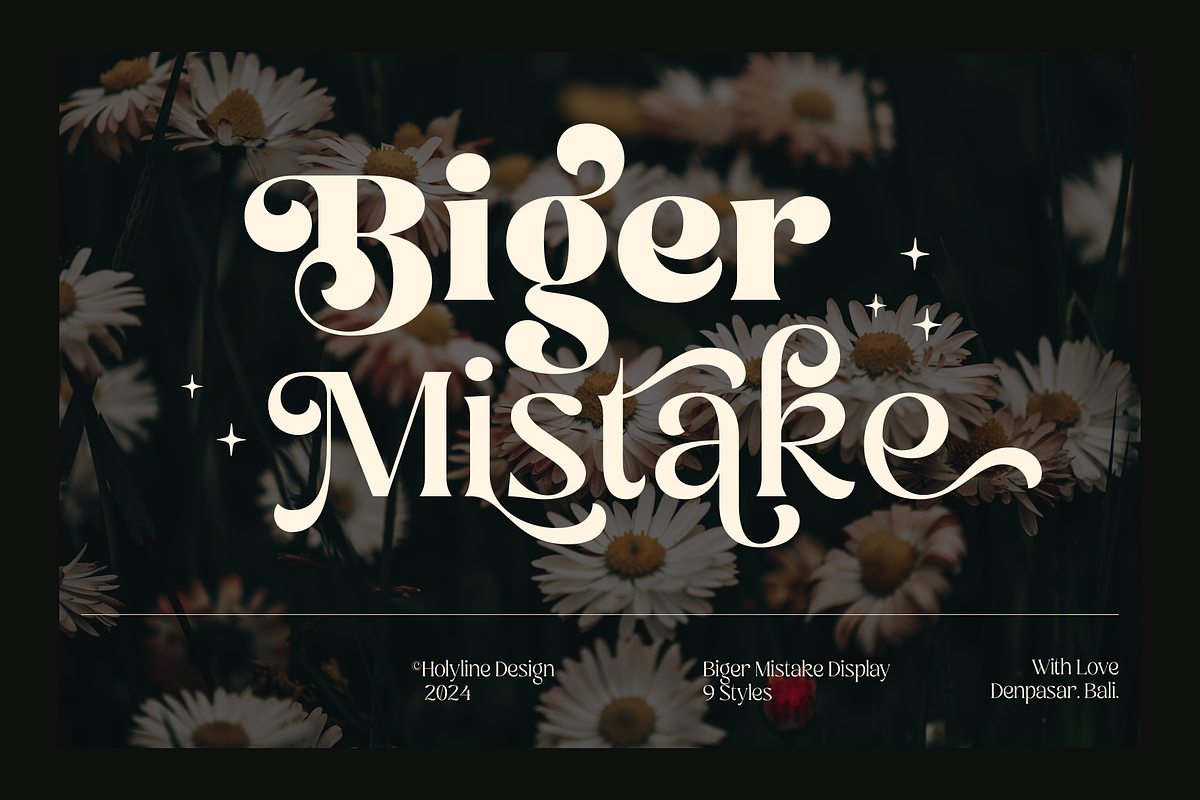 Biger Mistake - Playful Family, a Serif Font by Holyline Design (Photo 1 of 16)