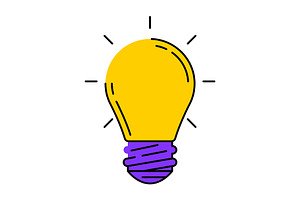 Light bulb idea illustration. Concep, a Technology Illustration by incomible