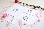 Angled Wedding Stationary Mockup, a Print Template by Barn Owl Studio (Thumbnail 1 of 2)