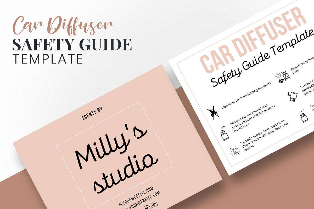 Editable Car Diffuser Guide Template, a Print Template by Snapybiz