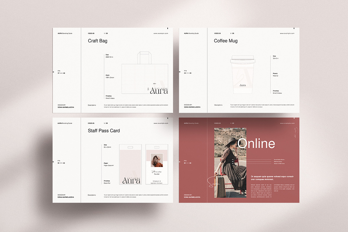 AURA | Brand Guidelines Template, a Branding & Logo Template by ArtisanaAura (Photo 17 of 23)