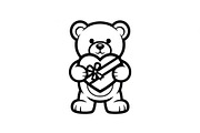 Cute Teddy Bear Love Vector Bundle, an Illustration by Designs_River (Thumbnail 48 of 51)