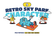 Retro Sky Park Illustration, an Object Illustration by Decoconio Design (Thumbnail 1 of 8)