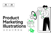 Product Marketing Illustration Set, a Person Illustration by Vectors Market (Thumbnail 1 of 7)