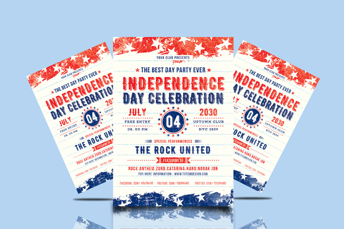 Independence Day Flyer Set, a Flyer Template by Totem Design Studio (Photo 4 of 5)