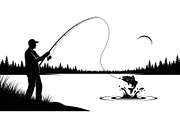 Fishing Silhouette Vector Bundle, an Illustration by hafijul (Thumbnail 18 of 51)