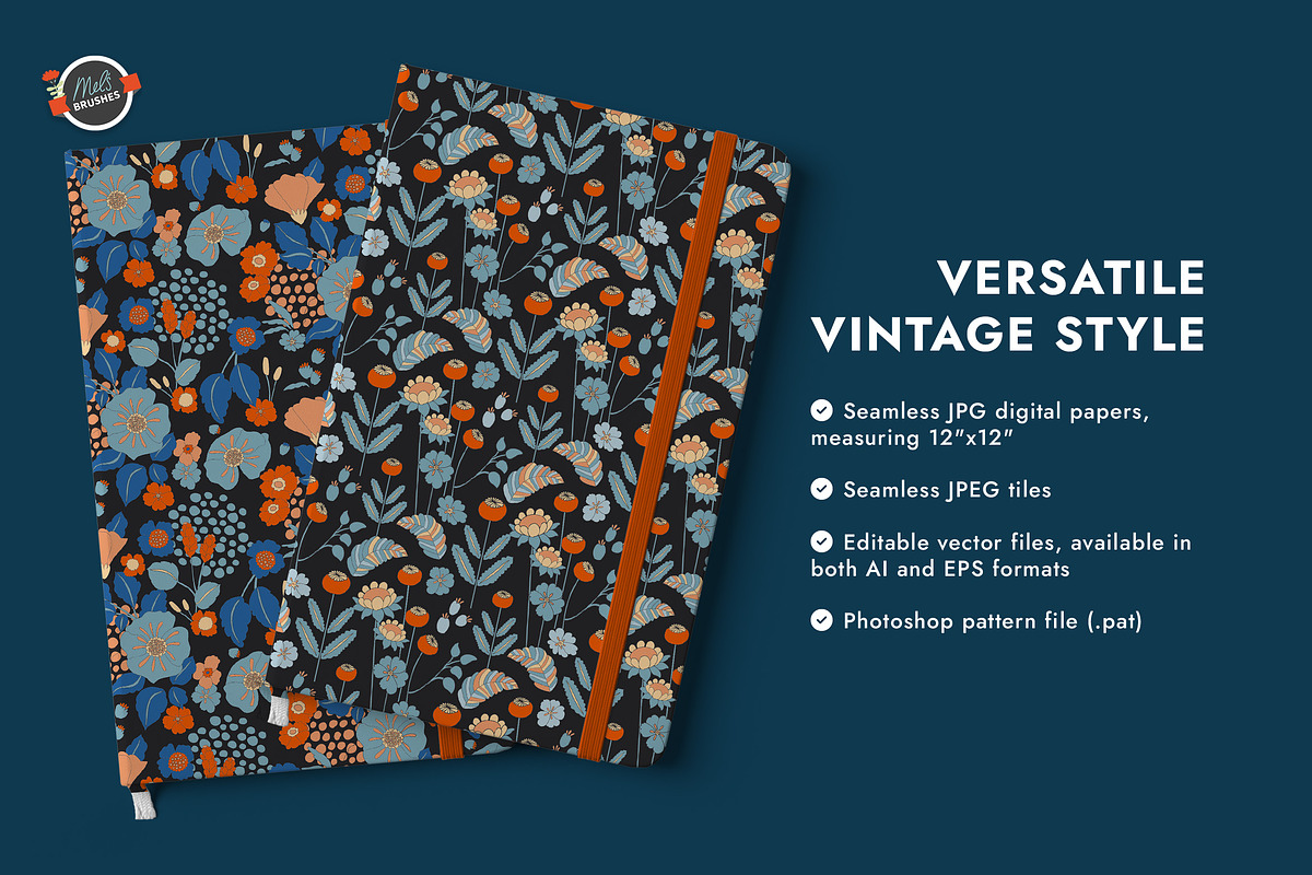 Vintage Maximalist Seamless Patterns, a Pattern Graphic by Mels Brushes (Photo 4 of 4)
