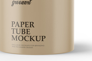 Paper Tube Mockup - Front View