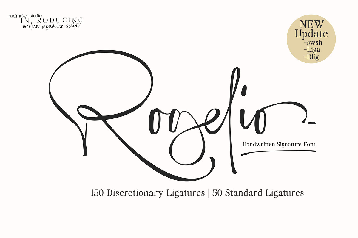 Rogelio Script, a Handwritten Font by joelmaker (Photo 1 of 17)