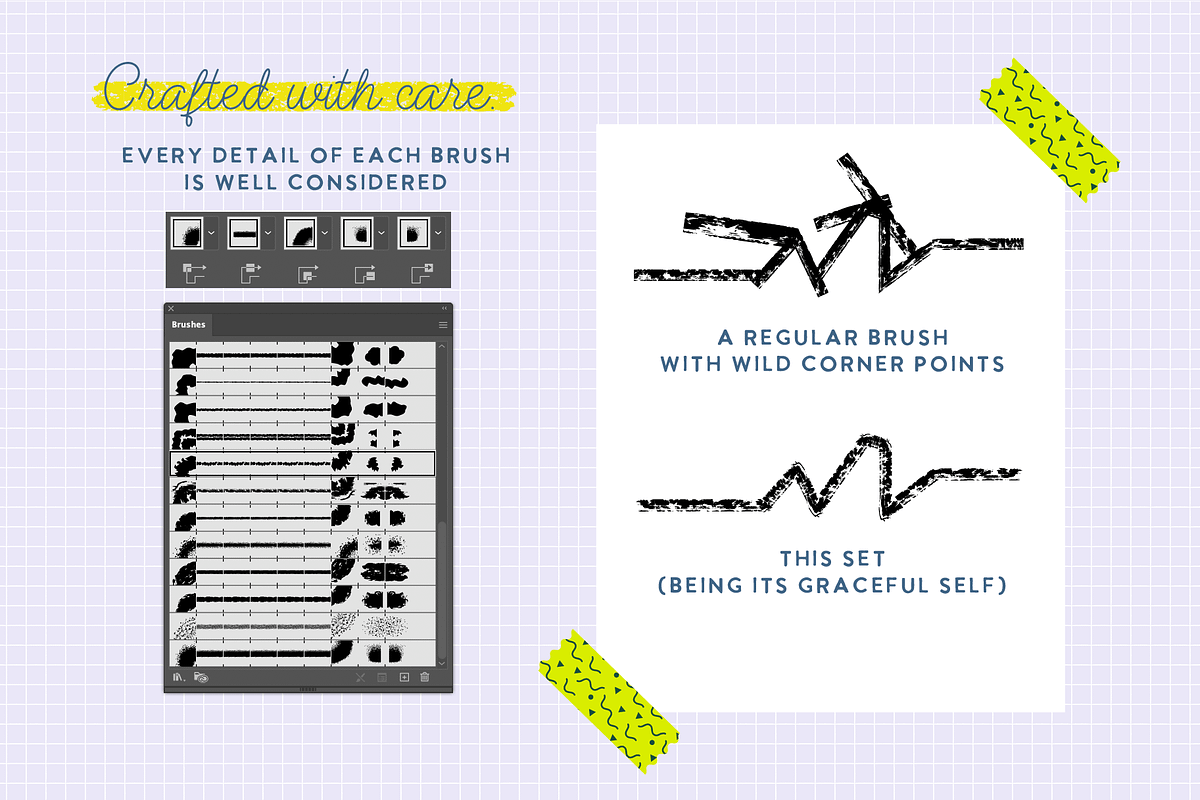 Illustrator Fineliner Brushes 15x, a Brush Add-On by Esther Nariyoshi (Photo 6 of 7)