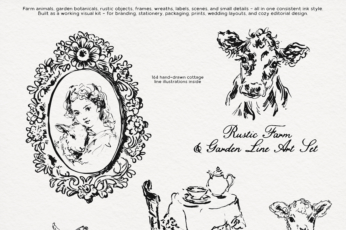 Under the Cottage Roof: Line Art, an Animal Illustration by Purple (Photo 7 of 16)