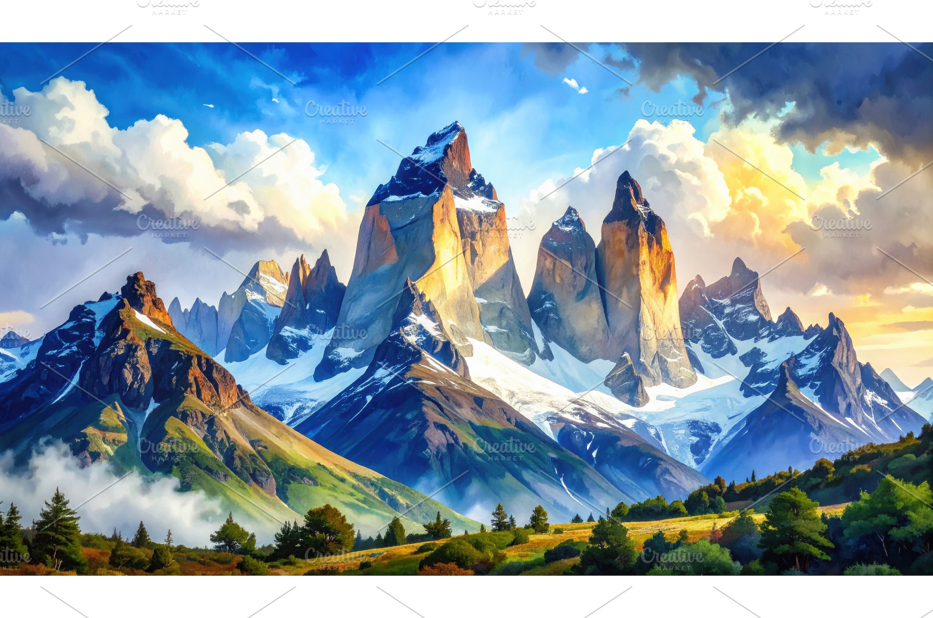 Snowy mountain peaks rising, a Nature Photo by Igor Tichonow