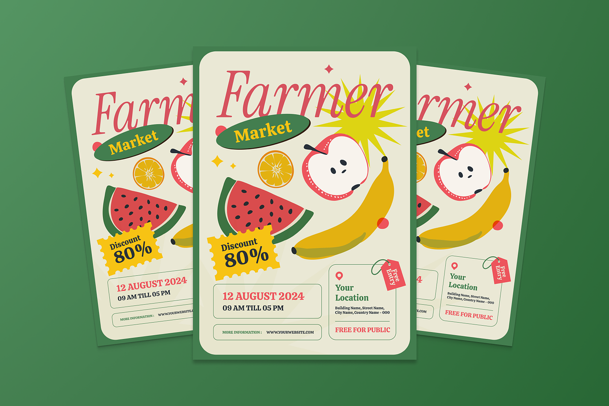 Farmer Market Flyer, a Flyer Template by MMPixelCraft (Photo 3 of 5)