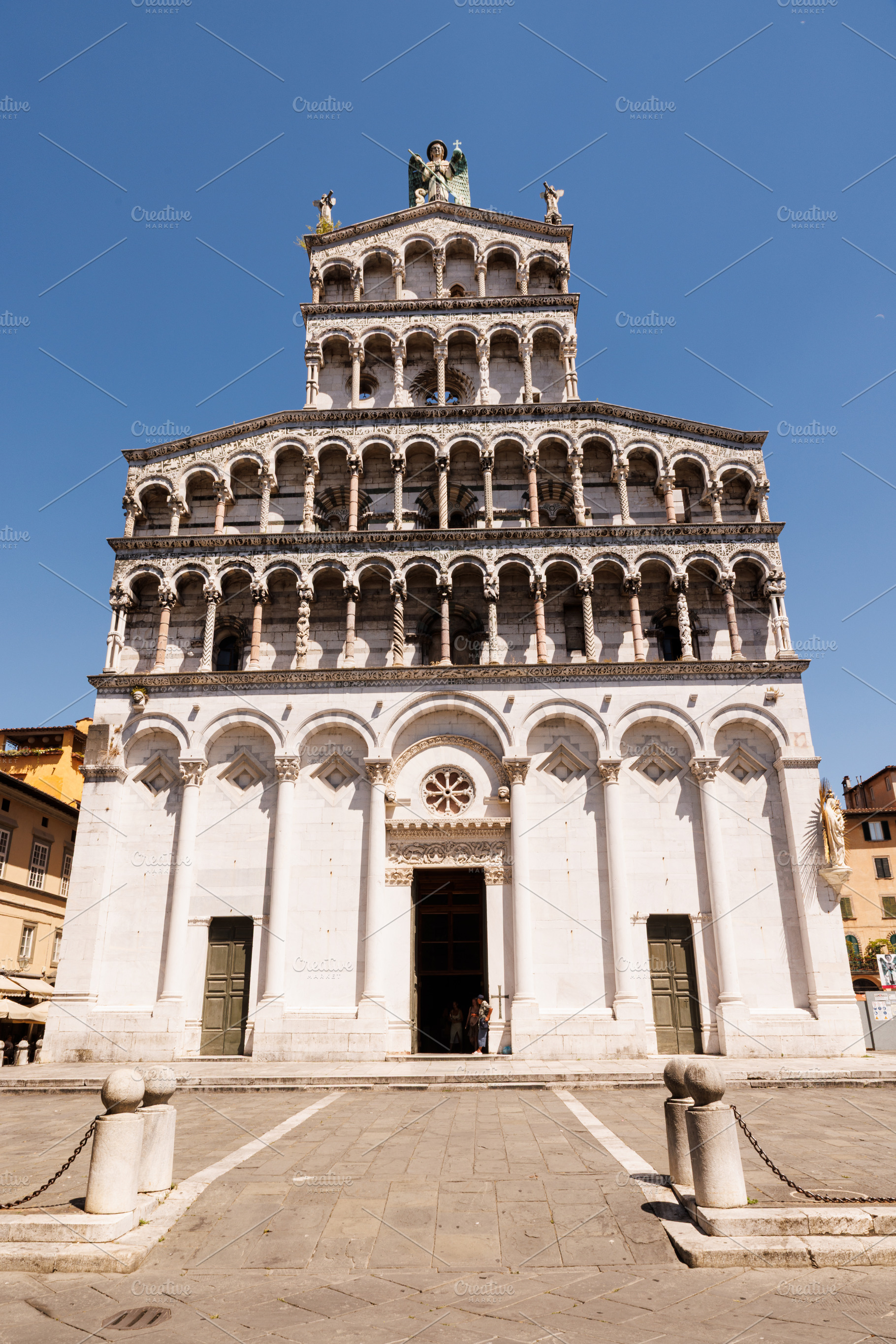 San Michele in Foro, a Roman Catholic basilica church in Lucca, Tuscany, an Architecture Photo by Bepslabor