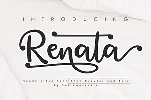 Renata, a Script Font by Sulthan Studio