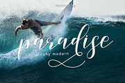 paradise calligraphy modern + Bonus, a Script Font by Teweka (Thumbnail 1 of 8)