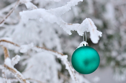 Christmas green and white