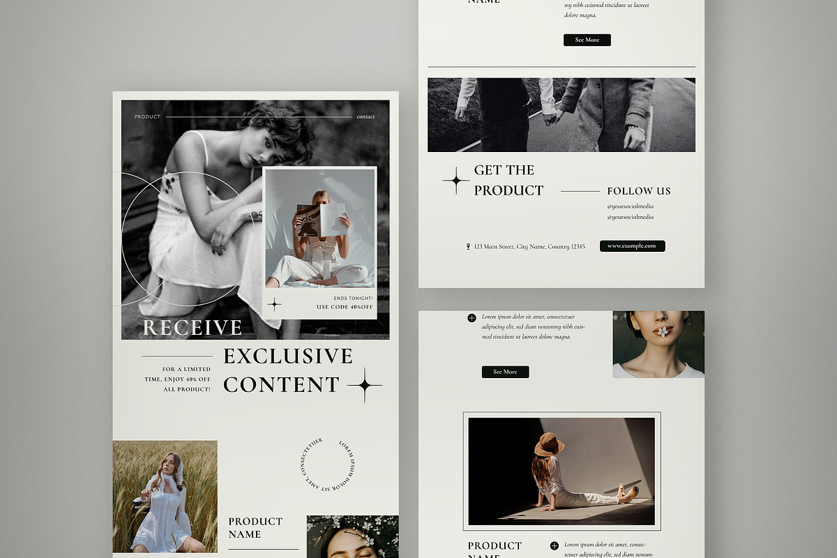 Monochrome Email Newsletter, an Email Template by graphicook (Photo 3 of 3)
