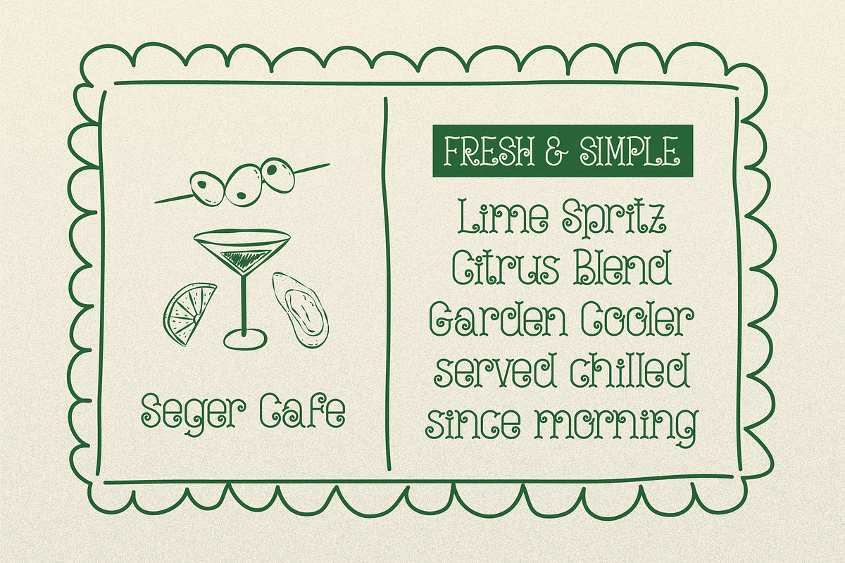 Curlicue Garden Whimsical Hand Drawn, a Handwritten Font by Denustudios (Photo 6 of 12)
