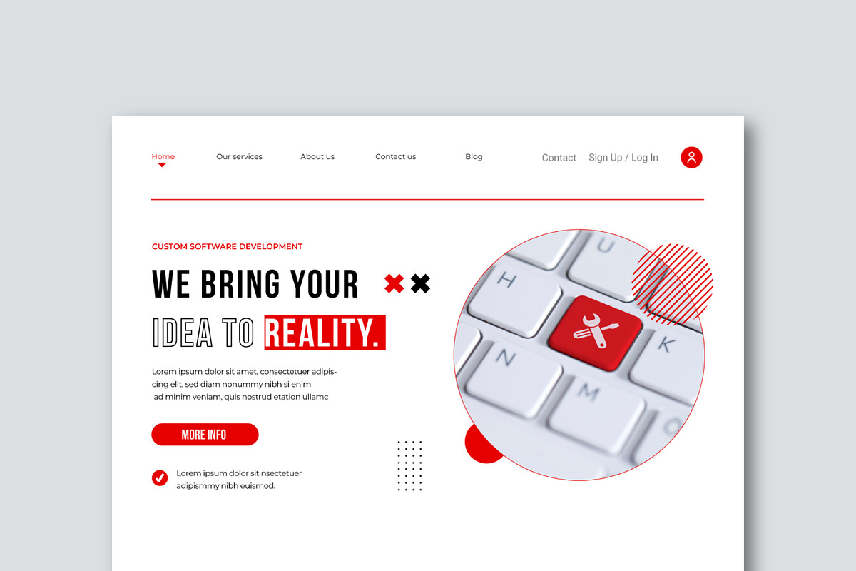 Website Landing Page Design Layout, a Landing Page Template by MightyDesign (Photo 2 of 8)