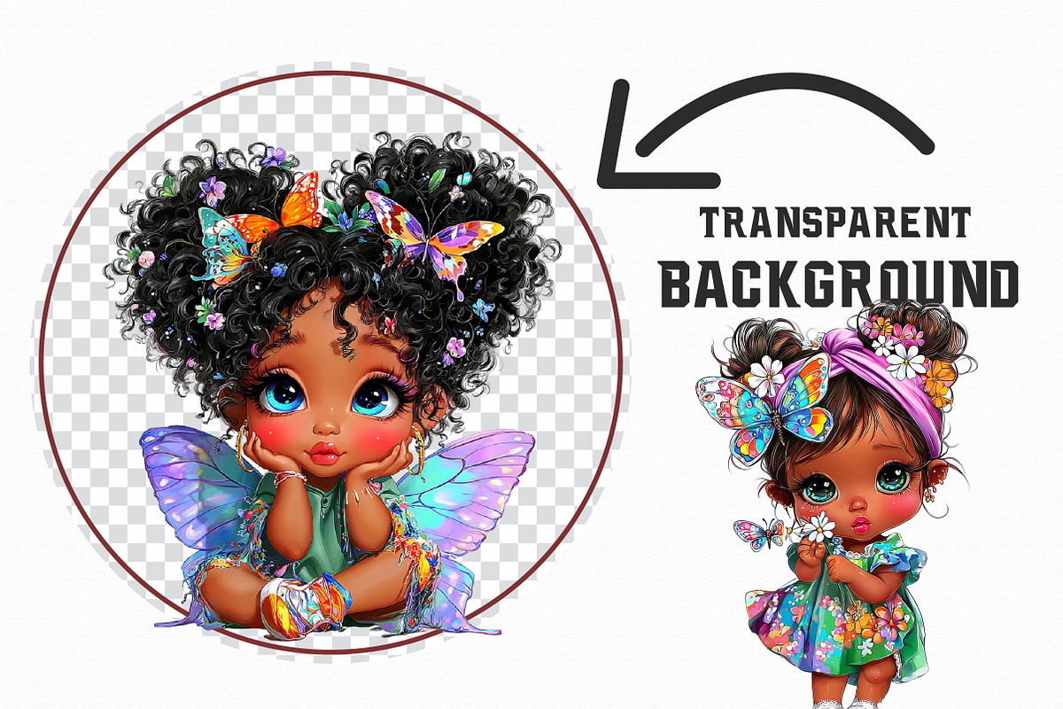 Butterfly baby girl Clipart, an Illustration by Libby Wishes (Photo 6 of 7)