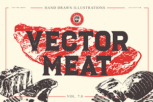 VECTOR MEAT HAND DRAWN BUNDLE 7.0