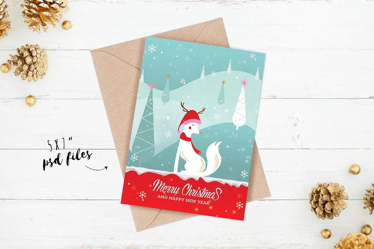Christmas Cards Pack, a Card Template by pallabip (Photo 4 of 7)