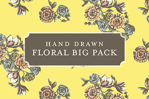 Hand Drawn Floral Big Pack