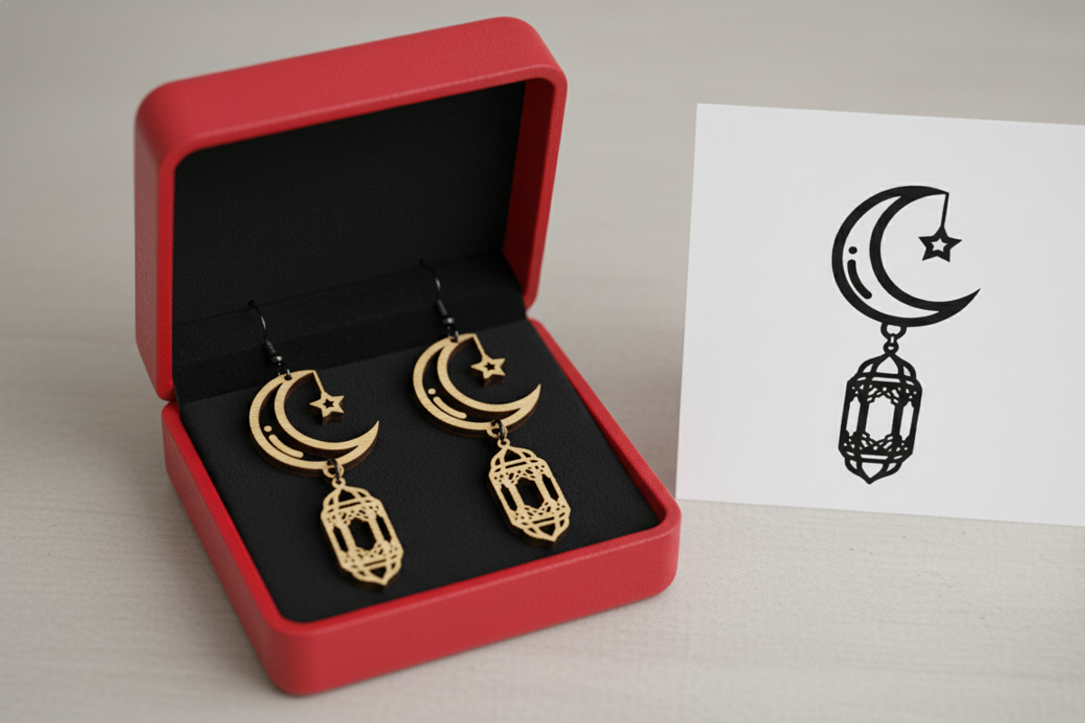 Elegant Crescent Moon & Lantern, an Illustration by Amazin_art (Photo 4 of 5)