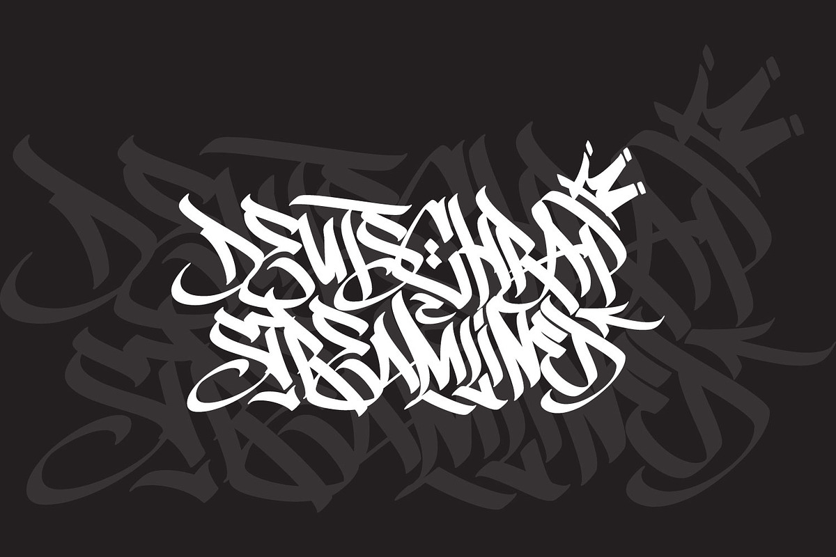 Chiloe - Graffiti typeface, a Blackletter Font by Ridha-38.lineart (Photo 8 of 15)