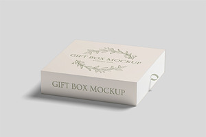 Sliding Gift Box Mockup