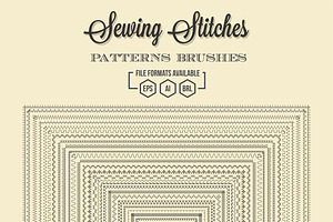 Sewing Stitches Patterns Brushes