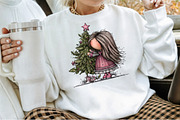 Whimsical Christmas Girl Clipart, an Illustration by Sublimation Artist (Thumbnail 4 of 6)
