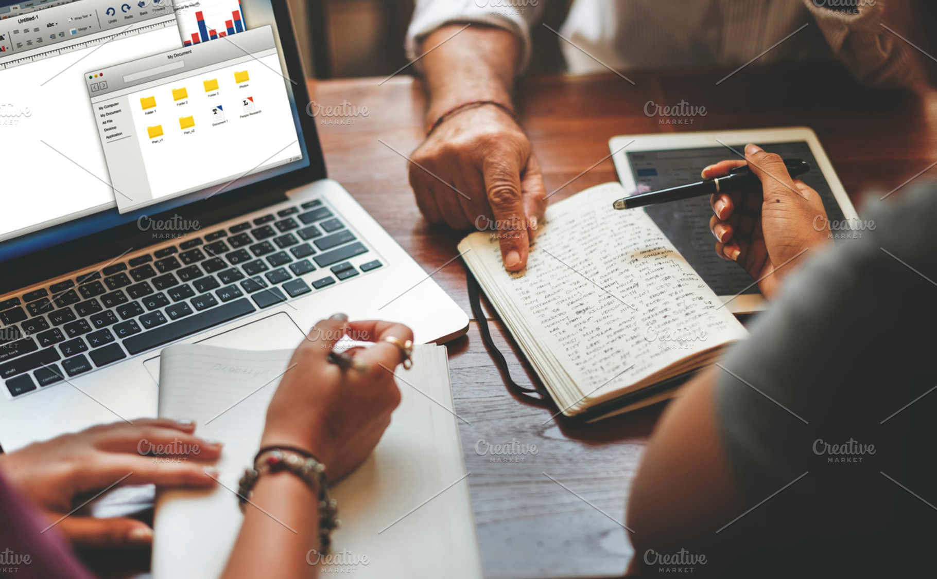 Students learning with advisor, a Photo by rawpixel