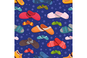 Warm cozy slippers and fluffy flip